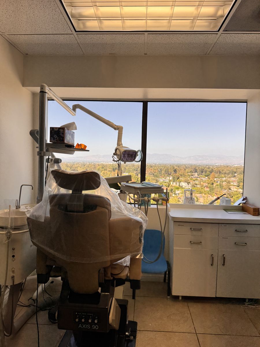 Dental treatment room overlooking the San Fernando Valley in Encino