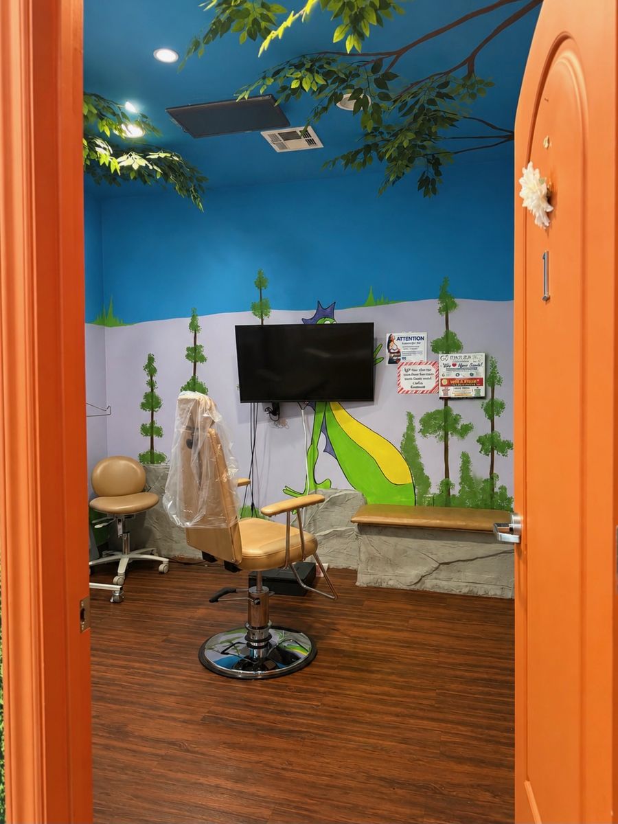 Treatment room with a painted dragon mural in Palmdale